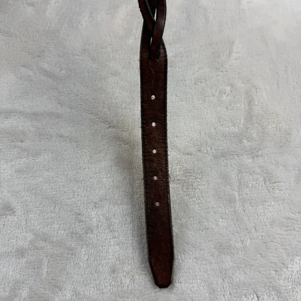 Braided Leather Belt Womens 40